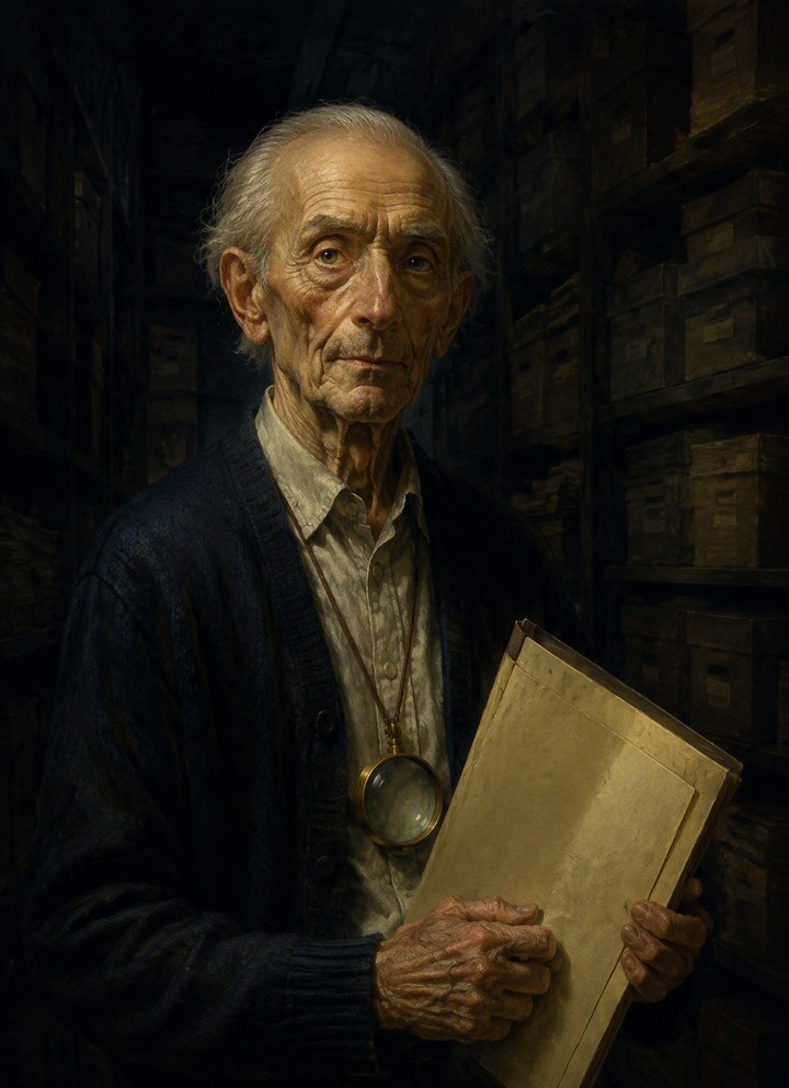 Commissioned portrait of Thaddeus Greyling (fictitious figure)