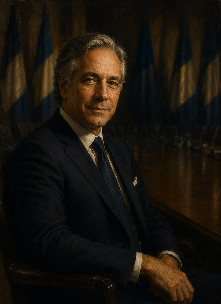 Commissioned portrait of Konrad Latham (fictitious figure)