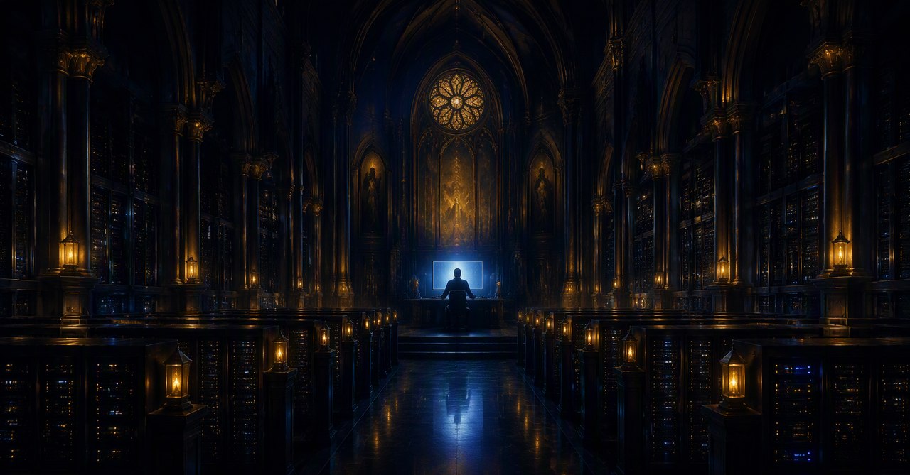The Server Chapel — the Vale platform's first data hall, where the original model is kept running like a votive candle