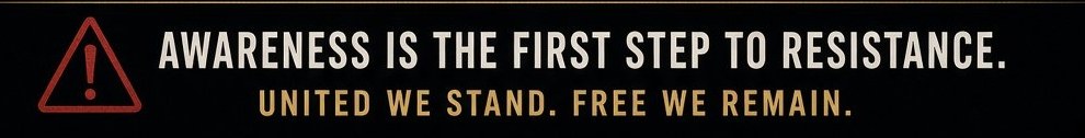 The Footer — “United We Stand. Free We Remain.”